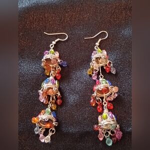 rainbow gemstone earrings